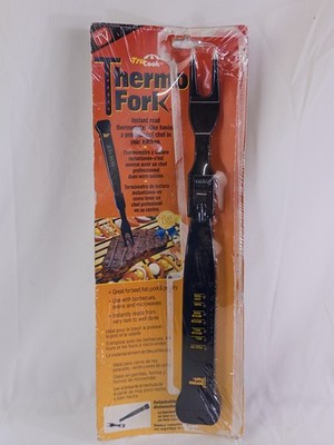 TruCook ThermoFork Instant Read Meat Thermometer Fork BBQ Grill Kitchen Poultry