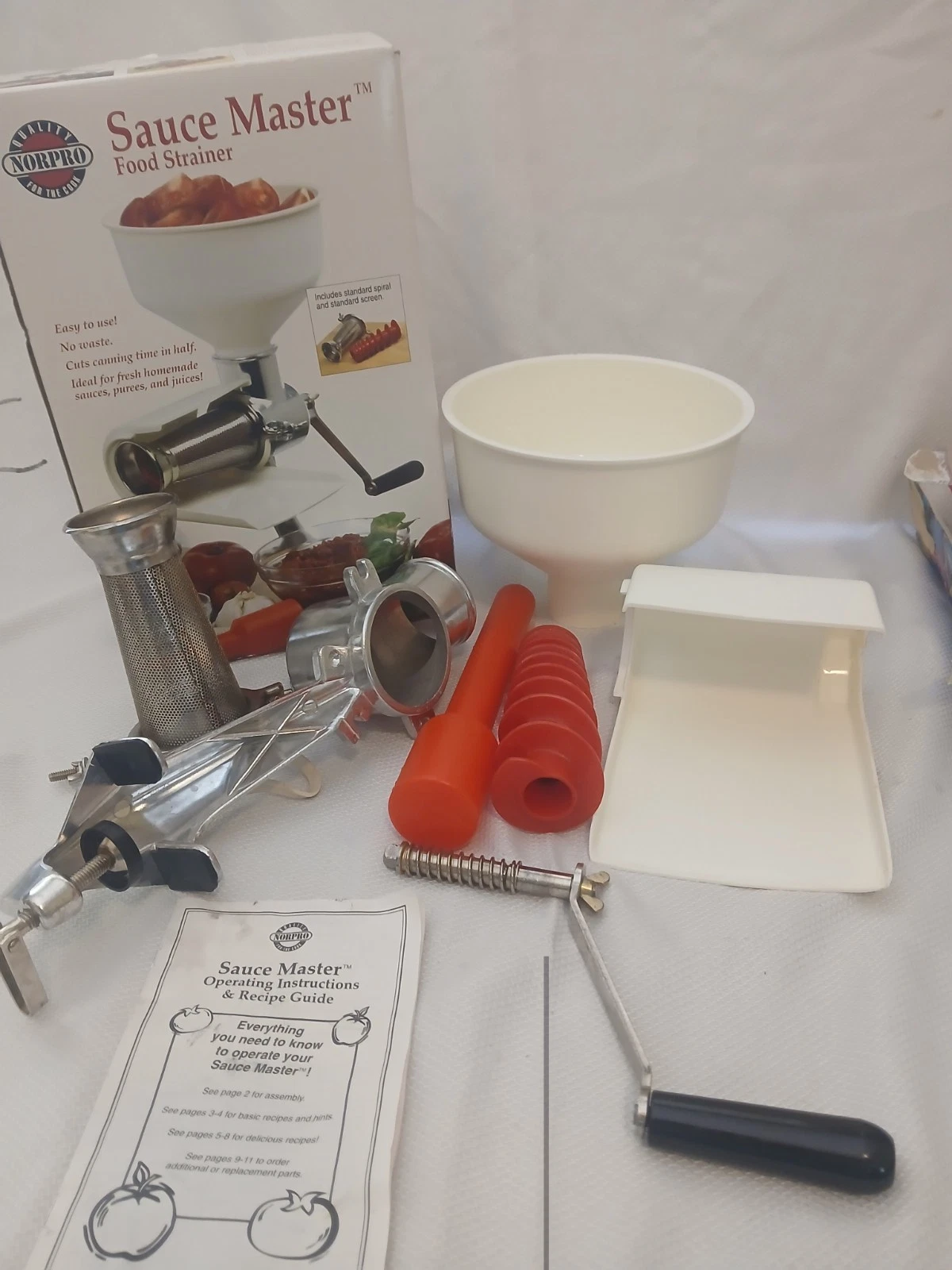 Norpro Sauce Master Food Strainer In Original Box 1951