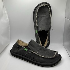 Sanuk Sidewalk Surfers Men's Size 9 Gray Loafer Beach Slip On Summer CL 0212