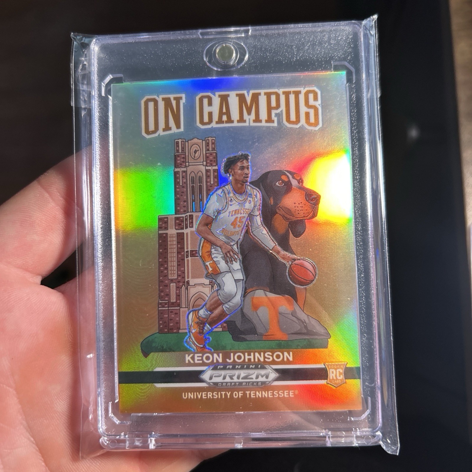 2021-22 Panini Prizm Draft Picks Keon Johnson On Campus Rookie #4 Tennessee NCAA