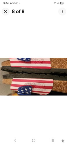Birkenstock Birki's Catalina American Flag Stars & Stripes Sandals 40 US L9 M7 - Picture 4 of 5