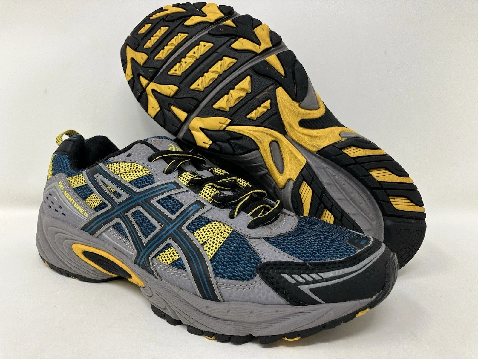 Asics Gel-Venture 4 Men's Trail Shoes Green/Carbon/Gray/ Yellow T333N Size 8
