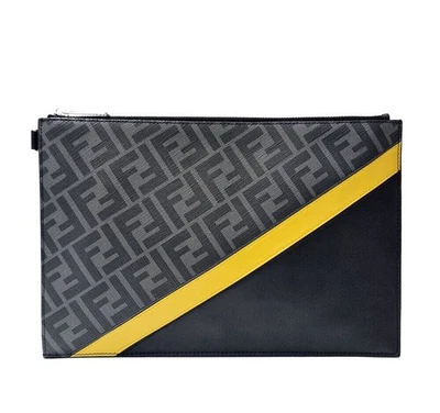 Fendi Porte-documents plat logo 7N0110 7489150136 123904276 [U] - Photo 1/4