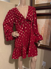 Women's Red Bow Tie Dress sz 12