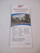 2007-2008 AAA Philadelphia Pennsylvania City Street Travel Road Map~HRC-A
