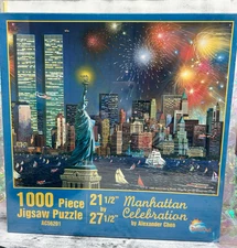 SEALED Alexander Chen Manhattan Celebration NYC Twin Tower 1000 Jigsaw Puzzle