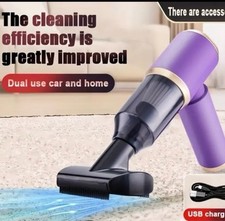 1pc Multi-functional Powerful Suction Mini Portable Car Vacuum Cleaner, Equipped