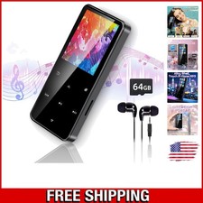 Compact 80GB Bluetooth Music Player with Touch Controls, FM Radio HiFi Sound
