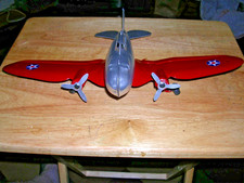 VINTAGE Rare 2 Prop Marx P35  WWII Pressed Steel  Airplane Stripped & Painted