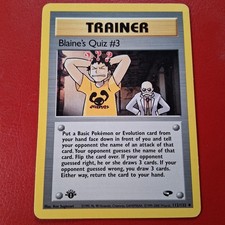 Blaine's Quiz #3 112/132 Gym Challenge Regular First Edition Pokémon Card Lp on eBay