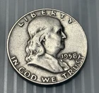 1958 D Franklin Half Dollar Gem BU Circulated 90% Silver