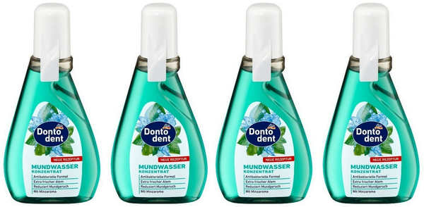 Dontodent Mundwasser Konzentrat Antibakteriell Extra Frischer Atem 4X 125Ml Neu-image