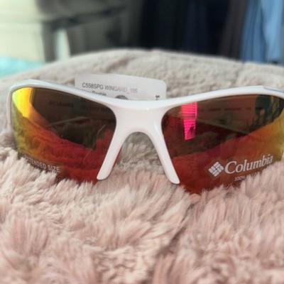 Columbia Wingard C-558SPG_105 Blade Sunglasses Shiny White & Red Frame Polarized