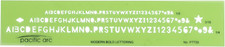 Modern Bold Lettering Template Guide, with 1/8 to 1/4 Inch Letters