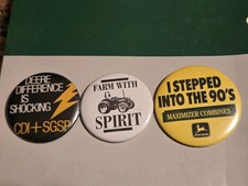 John Deere Advertising Pinback Buttons Maximizer Combine 5400 Spirit Tractor