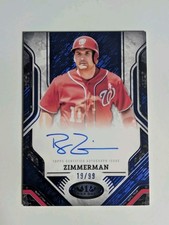 Ryan Zimmerman 2025 Topps Tier One Blue Prime Performers Auto /99 Nationals