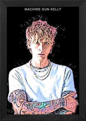 Machine Gun Kelly Gerahmtes Wandbild Poster Leinwanddruck Bild