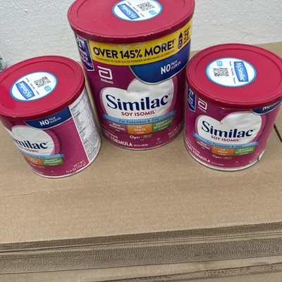 3 Cans similac soy isomil, (1 Can 30.8 Oz and 2 Cans 12.4 Oz) , Free Shipping