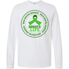 Inktastic Donate Life-Organ Donation Awareness Long Sleeve T-Shirt Donor Green