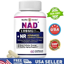 NAD+ Supplement Nicotinamide Ribose for Anti-Aging Energy Focus,Made in USA