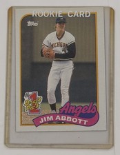 1989 RC Topps Jim Abbott #573 Rookie Card ? Angels. rookie card picture