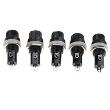 5 Pieces 125V 15A 250V 10A Panel Mount Holder for