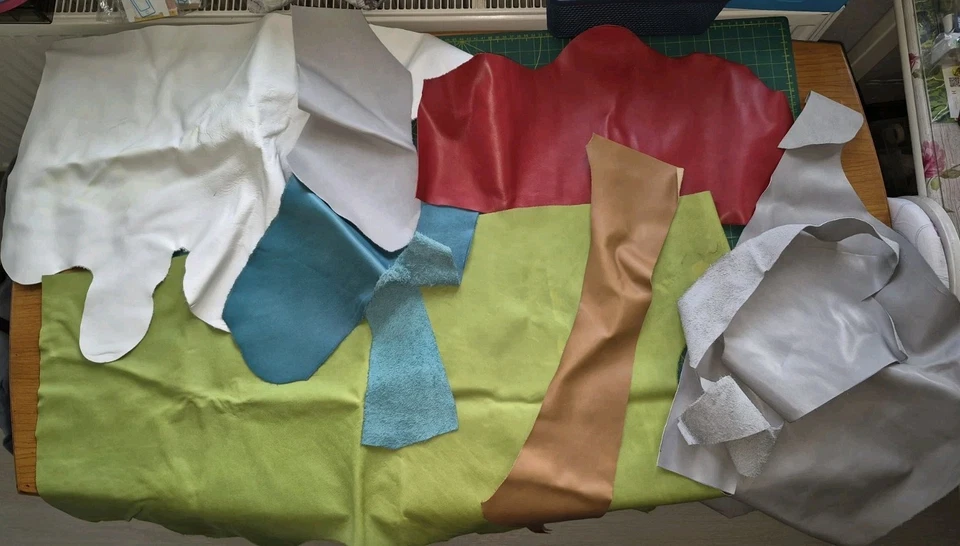Lederreste bunt etwas über 1kg - Bild 2 von 4