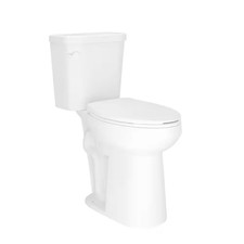 21 In. Extra Tall 2-Piece 1.28 GPF Single Flush Elongated Raised Toilet in White