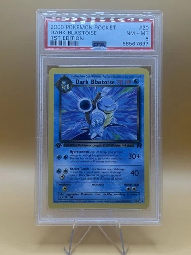 2000 Pokémon Rocket Dark Blastoise 1st Edition #20 PSA 8