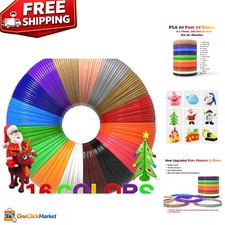 Complete 3D Pen Filament Set - 16 Colors, 320ft 1.75mm PLA 250 Design Stencils
