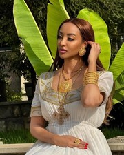 Authentic Ethiopian Elegant Traditional Habesha Dress