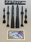 Vintage GI Joe Skystriker Missle Rocket Part LOT ARAH 1983 - COMPLETE SET - w/TC