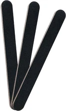 3 Pack Professional Emery Boards, 100/180 Grit Nail File for Acrylic Black 