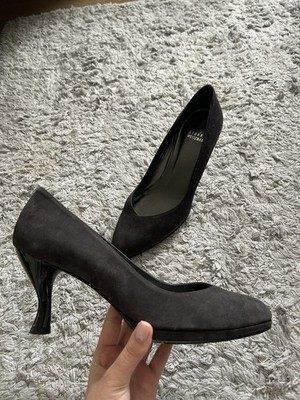 Stuart Weitzman 39 1/2 Wildleder Pumps Schwarz Wie Neu