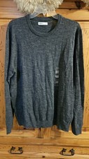 Mens Sonoma Size Large Gray Long Sleeve Crew Neck Sweater