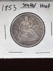 1853 Seated Liberty Half Dollar 50c VF+ Sharp Clear Details