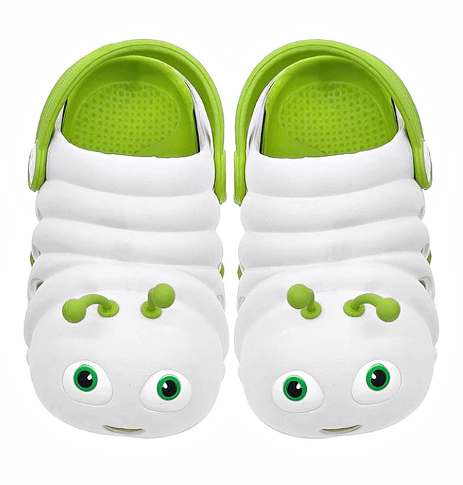 Baby Caterpillar Clogs Boys Girls Sandals Light Slip on Shoes 3.5 Years (Green) - Image 3 of 4