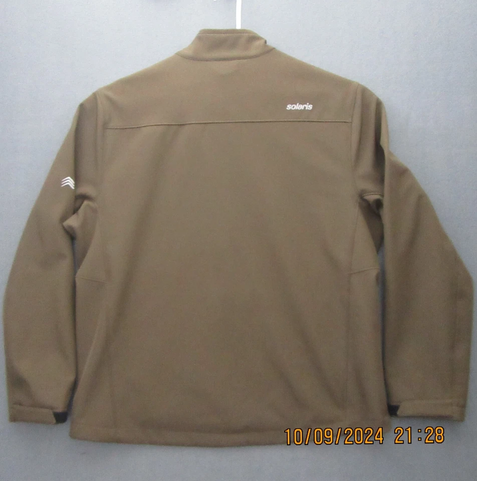Chaqueta de Lluvia Solaris Solays Solays Para Hombre Talla Grande Marrón Forrada de Vellón Cremallera Completa Foto 4 de 4