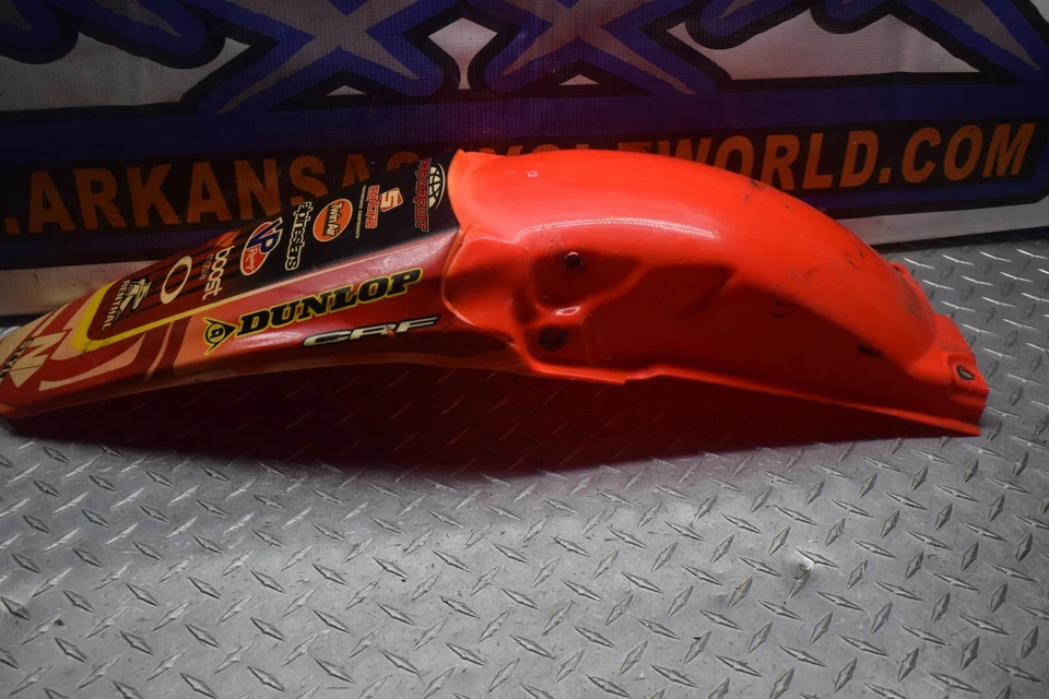 395 REAR RED FENDER PLASTIC 05 HONDA CRF250X CRF250 X CRF 250 BIKE FREE SHIP - Image 3 of 4