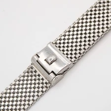 Vintage Forstner Komfit NASA Style 17 mm S/S Mesh Wristwatch Bracelet