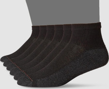 Hanes Men's Black Cooling Low Cut X-Temp 6-Pair Ankle Pack Socks Shoe 6-12