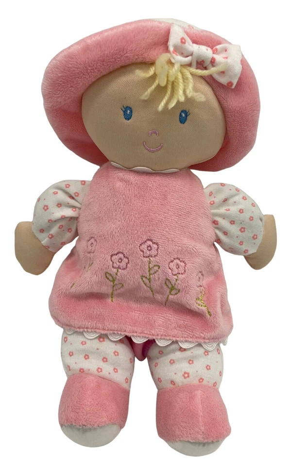 2010 Kids Preferred baby doll plush Yarn Hair Terry Cloth Embroidered Dress - Image 2 of 4