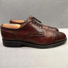 Allen Edmonds Lexington Mens Size 8.5 (D) Wingtip Oxford Burgundy Cap Toe USA