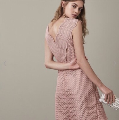 REISS Pink Marianna Lace Dress NWT Size 6 | eBay