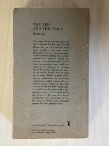 THE RED AND THE BLACK - Stendahl - ANDY WARHOL COVER ART - 1960 DOUBLEDAY - Picture 2 of 3