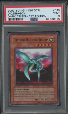YuGiOh Different Dimension Dragon 1st Edition DCR-015 PSA 9 MINT