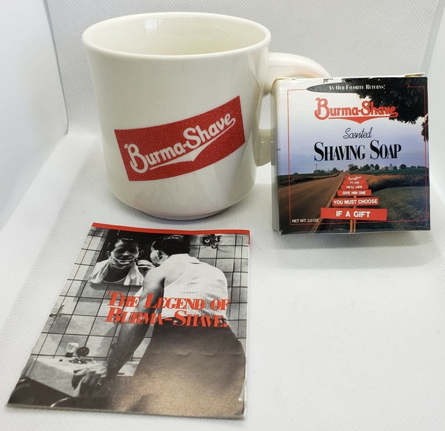 BurmaShave Mug and Shaving Soap Gift Set Original Box eBay