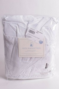 Nwt Pottery Barn Kids Ruffle Blackout Drape Panel 44x63 White Ebay