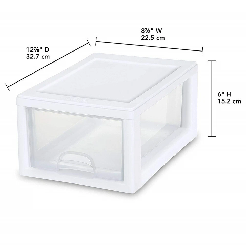 STERILITE 20518006 6 Quart 5.7 Liter Stacking Drawer, Clear Storage Drawer - Image 3 of 4