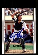 Signed Baseball Card Auto Jason Kendall 2007 Upper Deck #859 Oakland Athletics